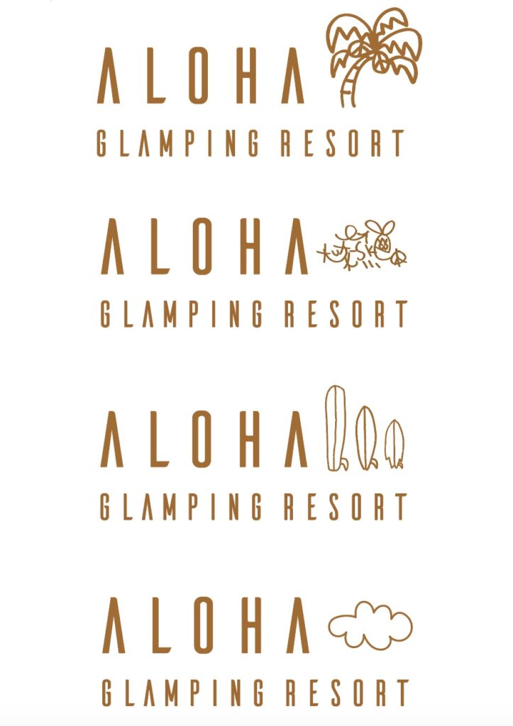 AlohaGlampingResort U-SKE コラボレーションロゴ